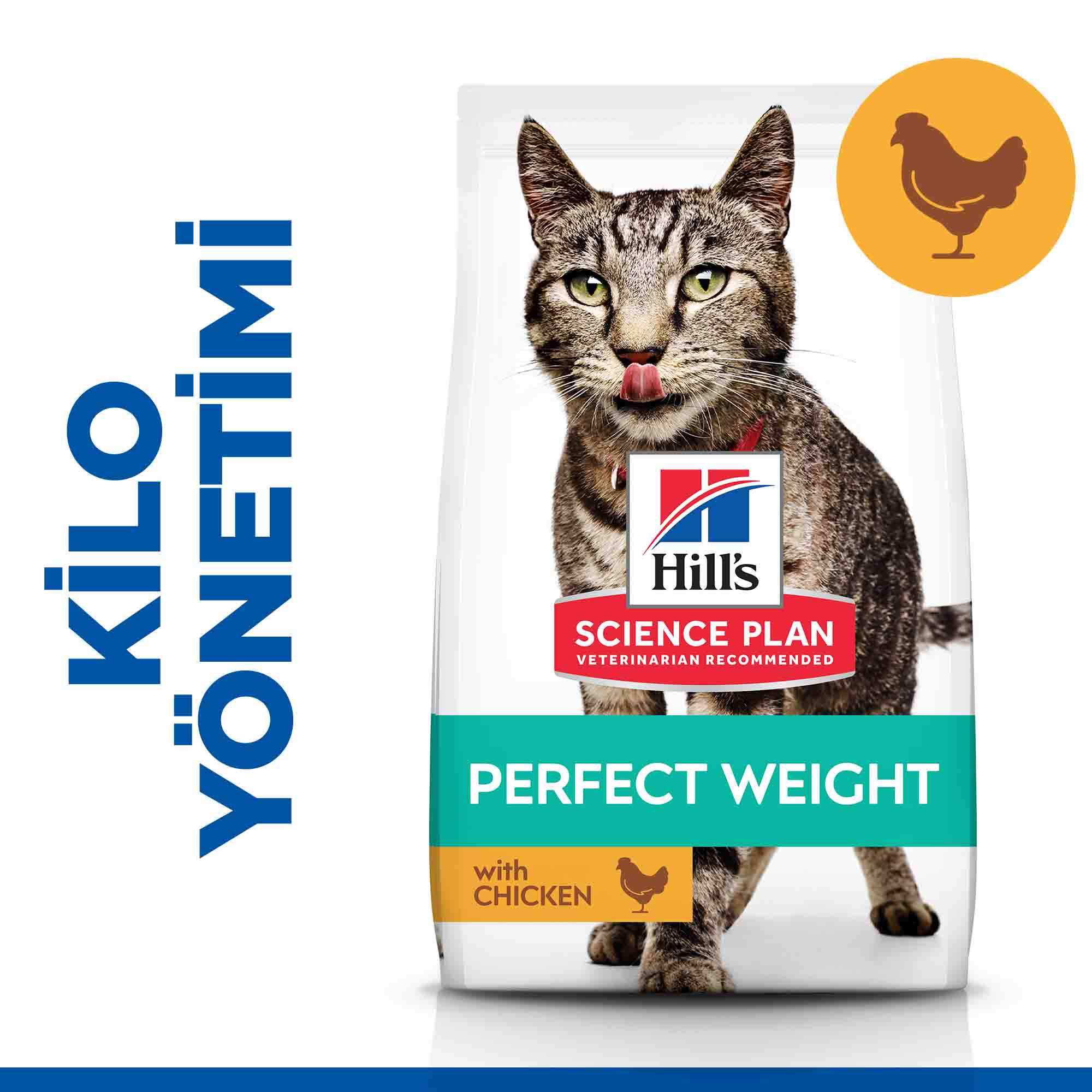 Hills Perfect Weight Yetişkin Tavuklu Kedi Maması 2,5kg