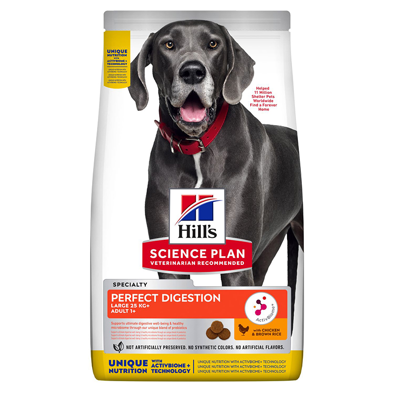 Hills Perfect Digestion Sindirim Destekleyici Tavuklu Büyük Irk Köpek Maması 14kg