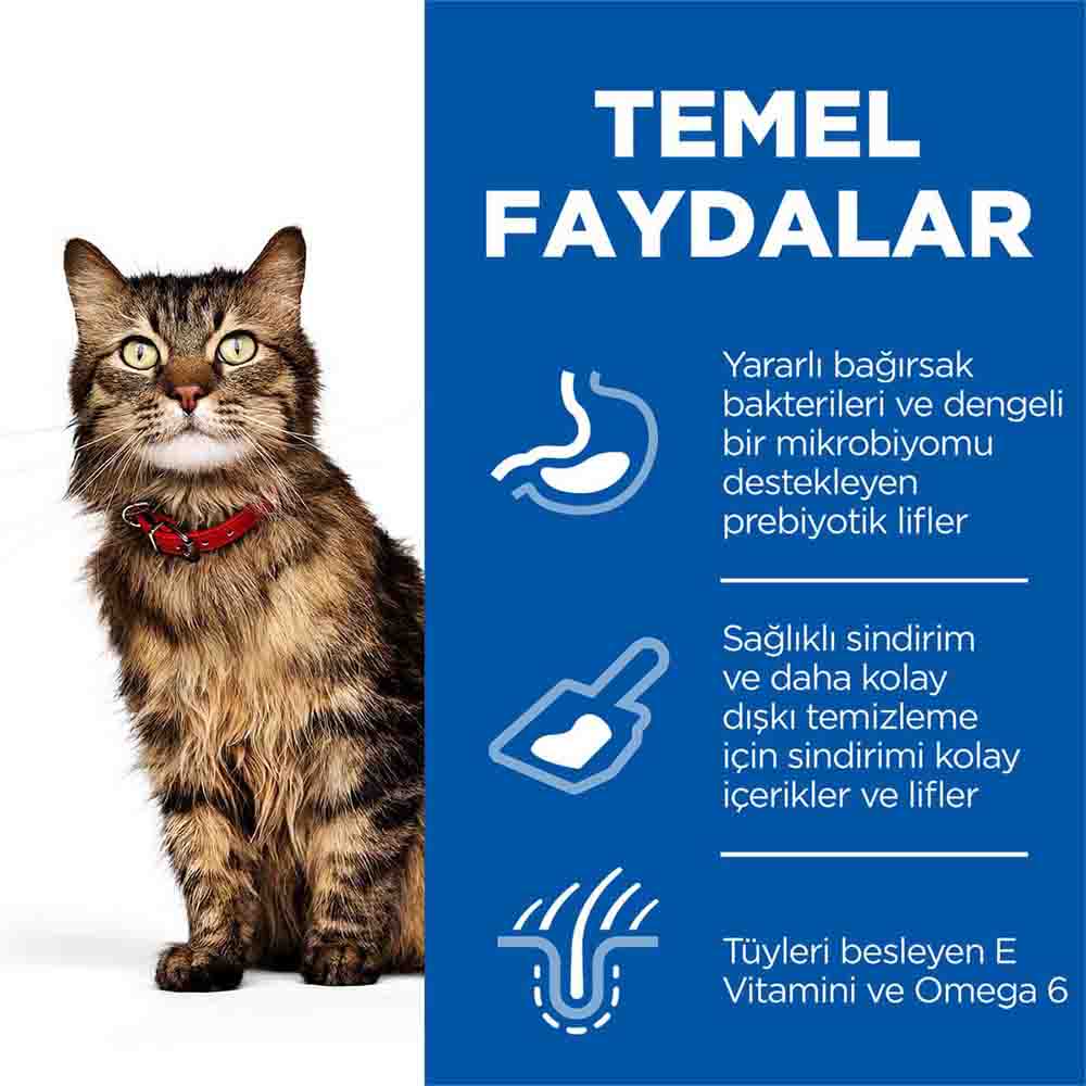 Hills Sensitive Hassas Deri ve Mideli Kediler için Tavuklu Yetişkin Kedi Maması 1,5kg