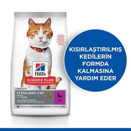 Hills Ördek Etli Kısırlaştırılmış Kedi Maması 10kg - Thumbnail