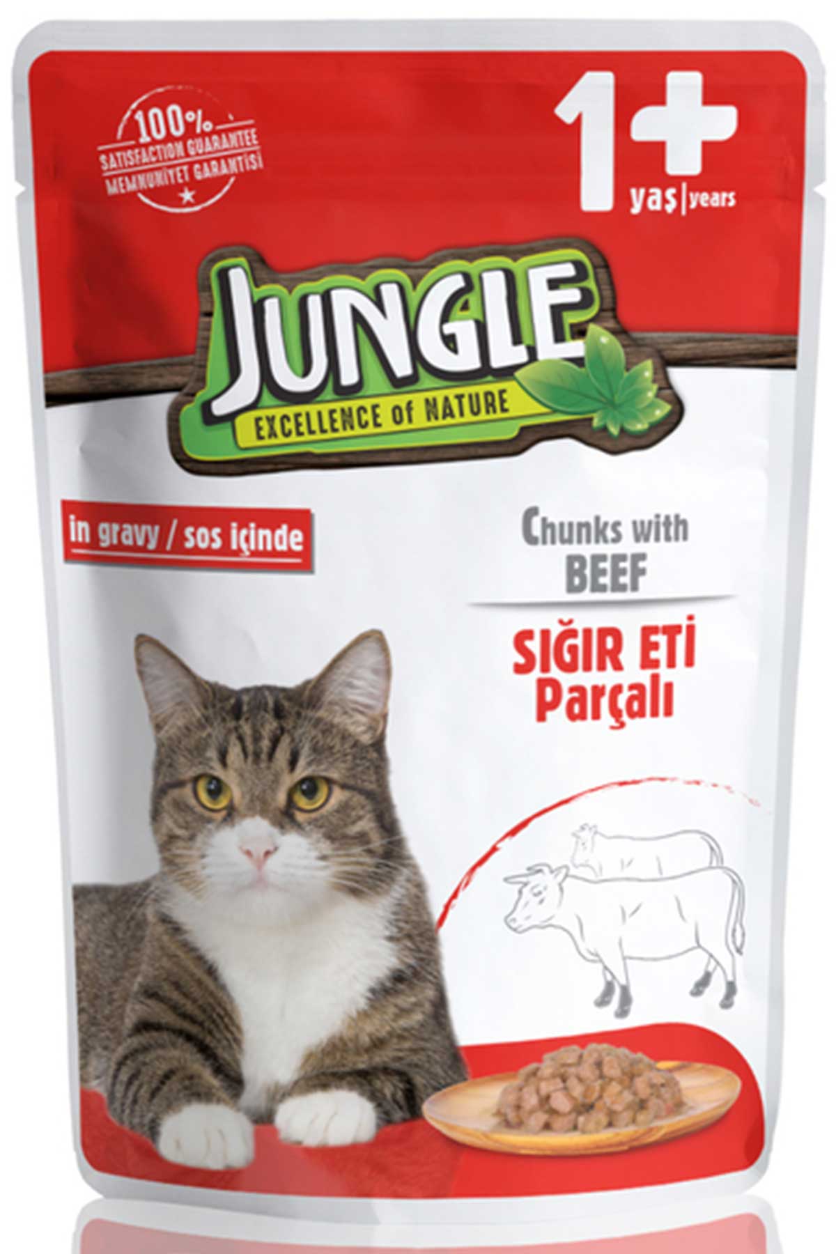 Jungle Gravy Biftekli Kedi Konservesi 100gr