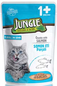 JUNGLE - Jungle Gravy Somonlu Kedi Konservesi 100gr