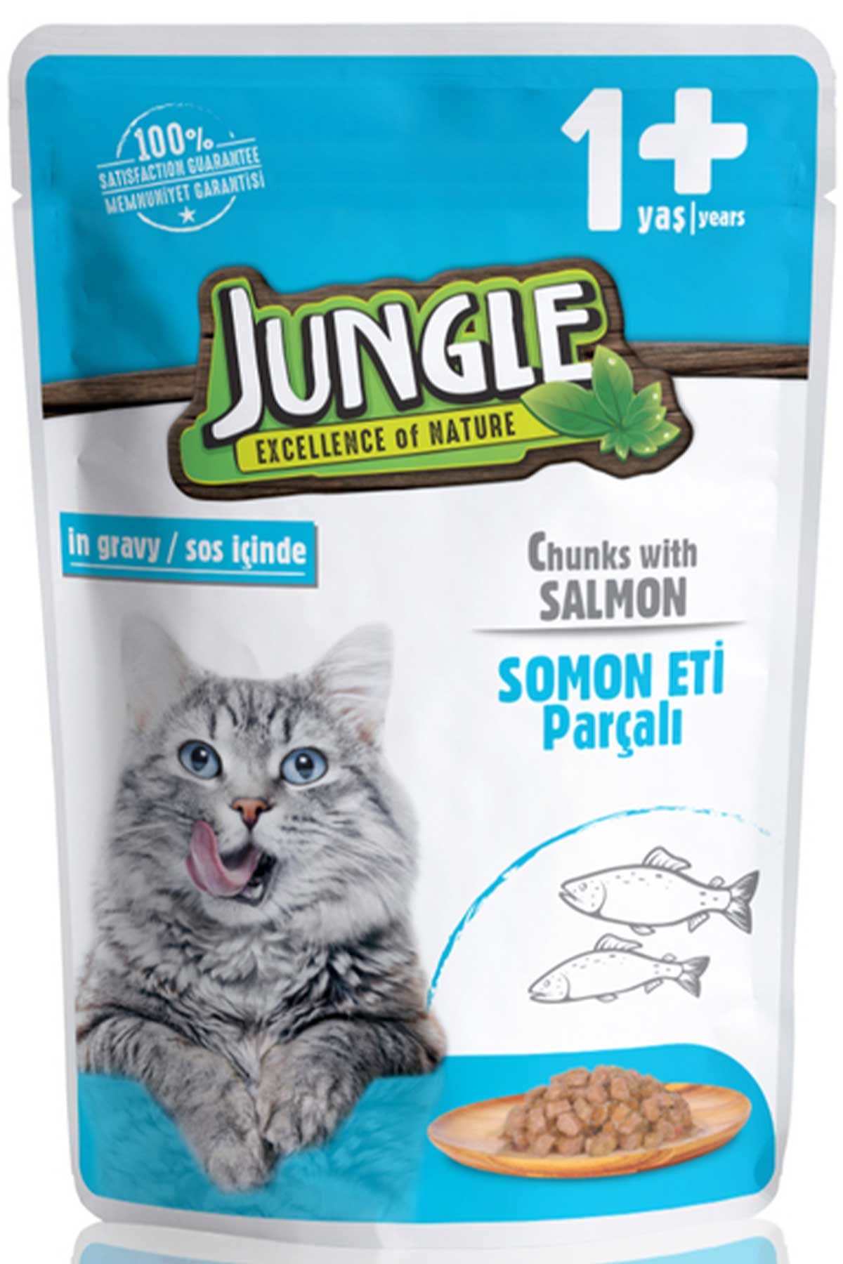 Jungle Gravy Somonlu Kedi Konservesi 100gr