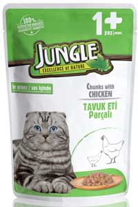 JUNGLE - Jungle Gravy Tavuklu Kedi Konservesi 100gr