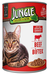 JUNGLE - Jungle Biftekli Kedi Konservesi 415gr