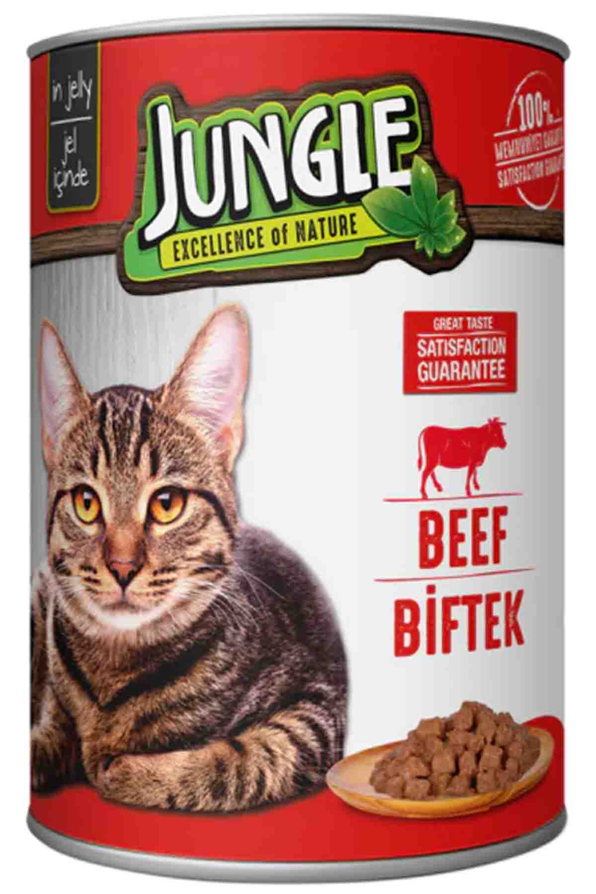 Jungle Biftekli Kedi Konservesi 415gr