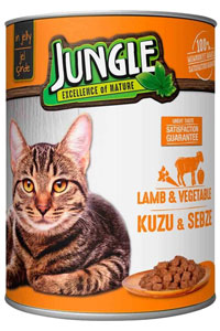 JUNGLE - Jungle Kuzu Etli Sebzeli Kedi Konservesi 415gr