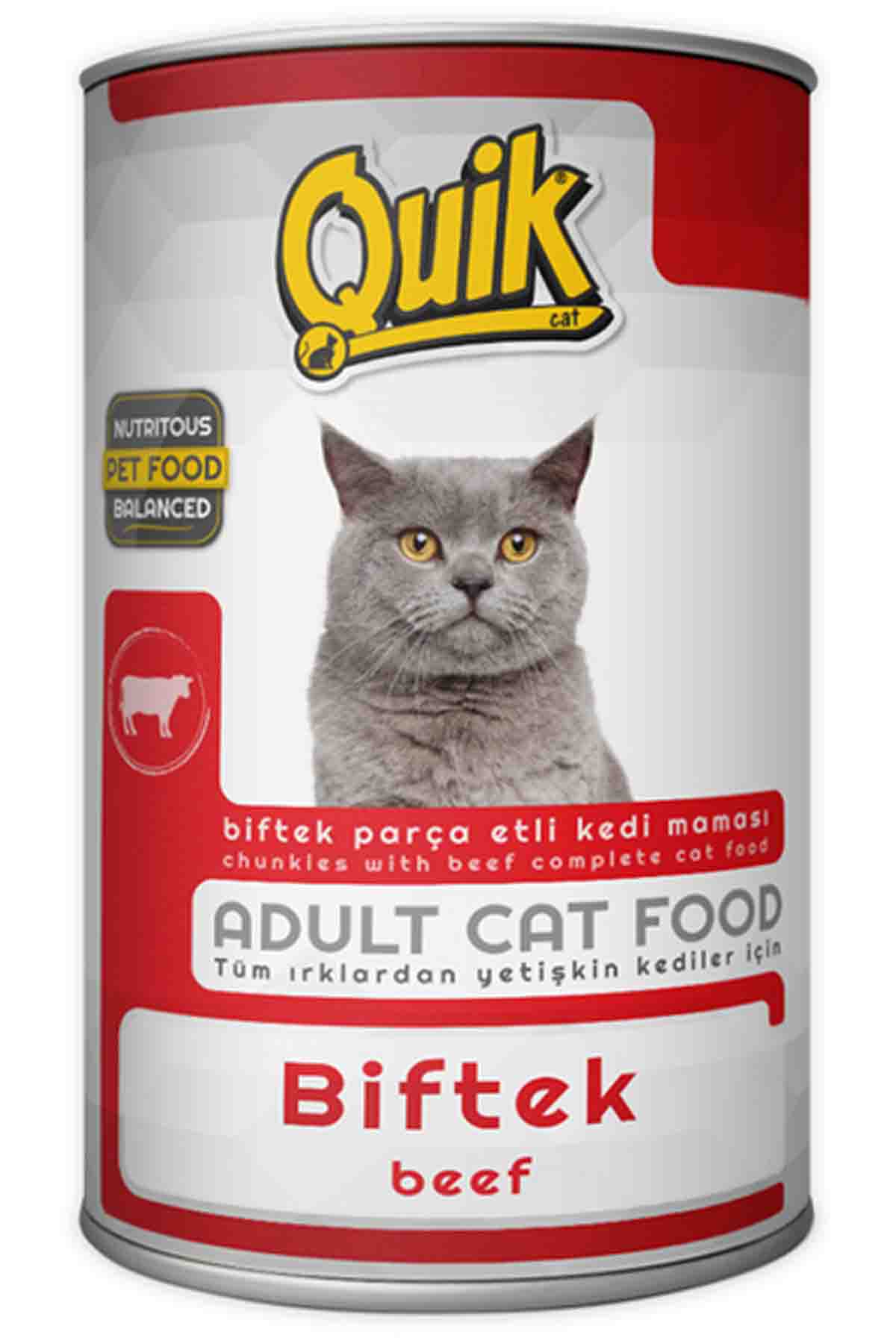 Quik Biftekli Kedi Konservesi 415gr