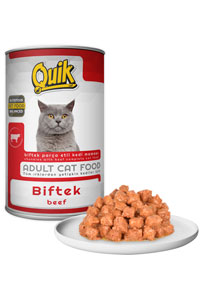 Quik Biftekli Kedi Konservesi 415gr - Thumbnail