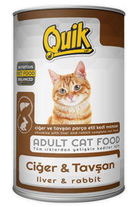 Quik Ciğer Tavşan Kedi Konservesi 415gr - Thumbnail