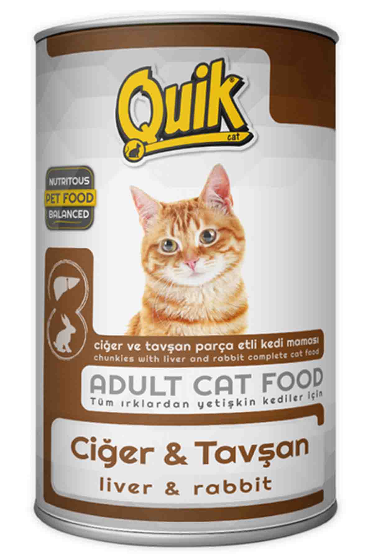 Quik Ciğer Tavşan Kedi Konservesi 415gr