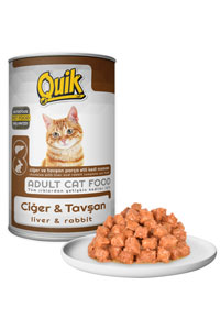 Quik Ciğer Tavşan Kedi Konservesi 415gr - Thumbnail