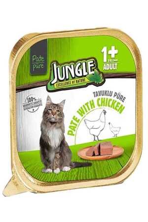 JUNGLE - Jungle Tavuklu Yetişkin Kedi Konservesi 100gr
