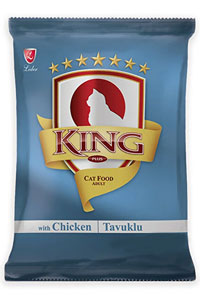 KING - King Yetişkin Kedi Maması 150gr (Sokaktaki Can Dostlarımız için 1 Kap Mama)