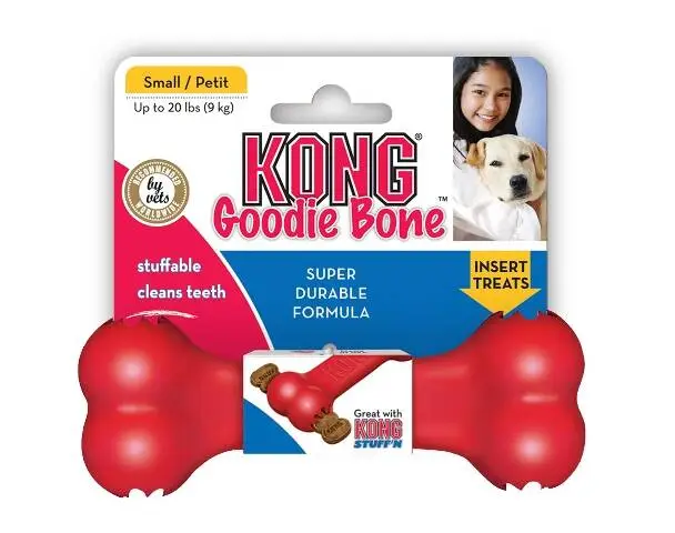 KONG - Kong Köpek Kırmızı Kauçuk Oyuncak Kemik S 13,5cm