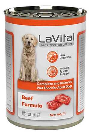 LAVITAL - Lavital Biftekli Ezme Yetişkin Köpek Konservesi 400gr