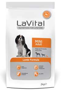 LAVITAL - LaVital Küçük Irk Kuzulu Yetişkin Köpek Maması 2kg