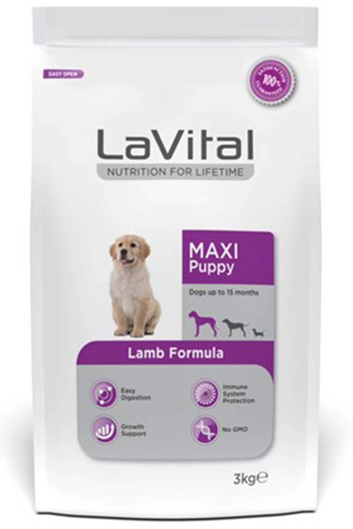 LaVital Maxi Puppy Kuzulu Köpek Maması 3kg