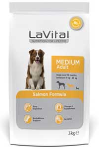 LAVITAL - LaVital Orta Irk Somonlu Yetişkin Köpek Maması 3kg