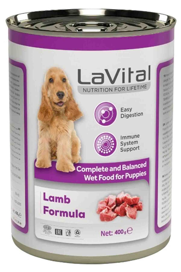 Lavital Puppy Kuzu Etli Ezme Yavru Köpek Konservesi 400gr