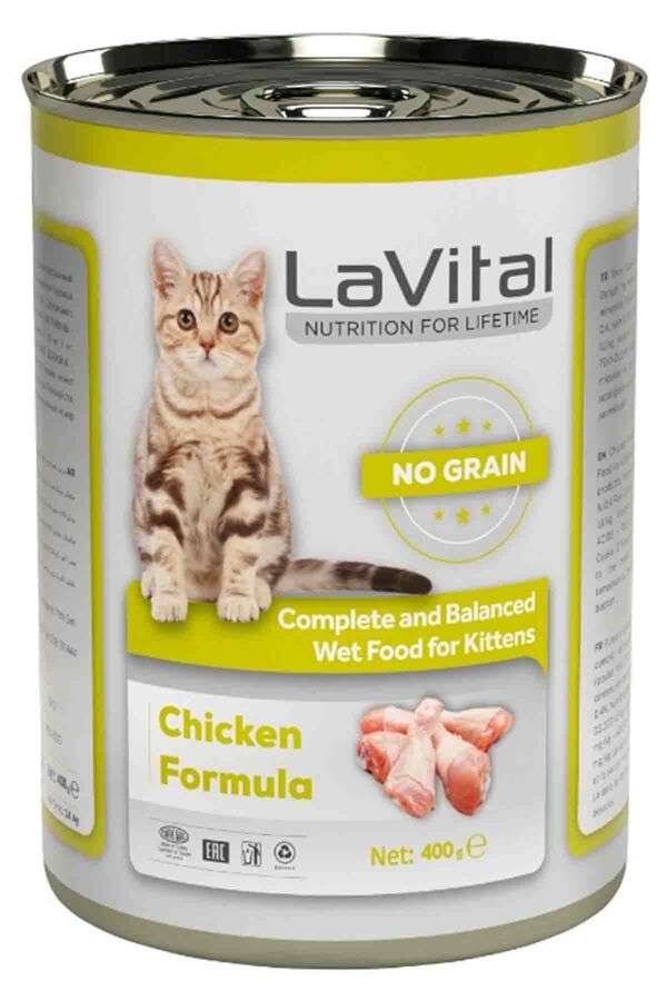 Lavital Tahılsız Tavuk Etli Yavru Kedi Konservesi 400gr