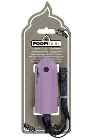 Duvo Plus Poopi Dog Led Işıklı Mor Dışkı Poşeti Taşıma Çantası 8,5x4x6cm - Thumbnail