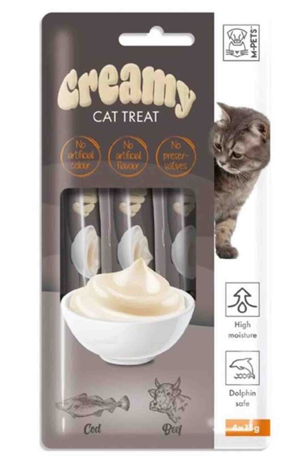Creamy Morina Balıklı Biftekli Kedi Ödülü 4x15gr