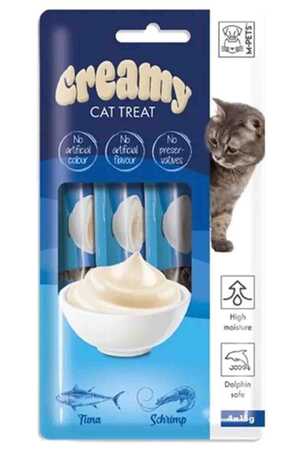 Creamy Ton Balıklı Karidesli Kedi Ödülü 4x15gr - Thumbnail