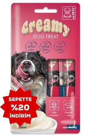 M-PETS - M-Pets Creamy Somonlu Köpek Ödülü 4x15gr
