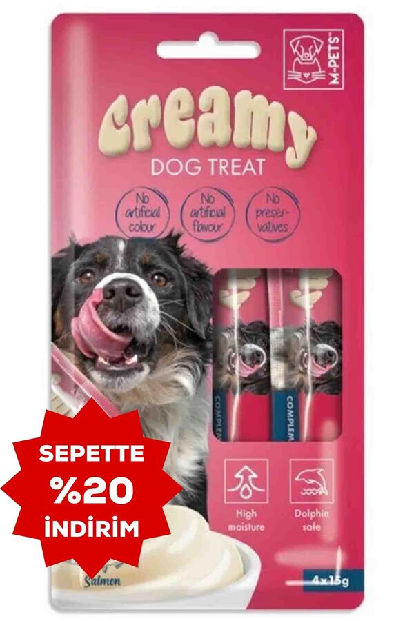 M-Pets Creamy Somonlu Köpek Ödülü 4x15gr