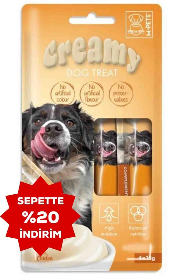 M-Pets Creamy Tavuklu Köpek Ödülü 4x15gr