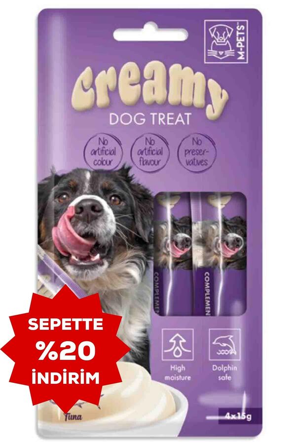 M-Pets Creamy Ton Balıklı Köpek Ödülü 4x15gr