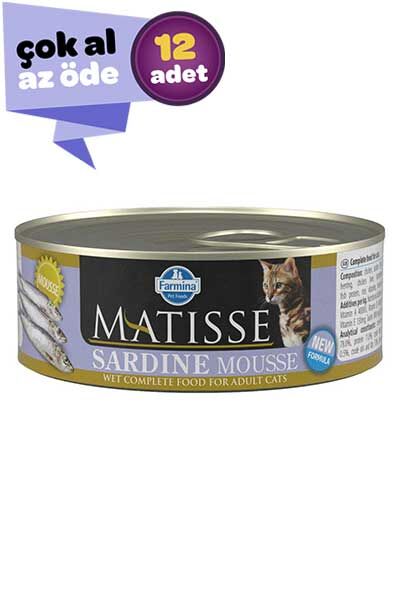Matisse Sardalyalı Yetişkin Kedi Konservesi 12x85gr (12li)