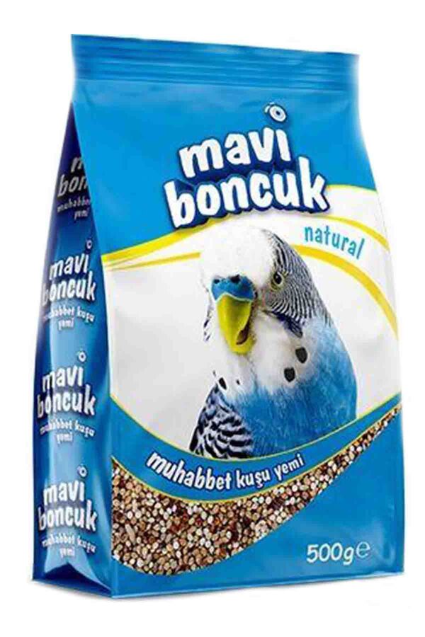 Mavi Boncuk Natural Kabuklu Muhabbet Kuşu Yemi 500gr