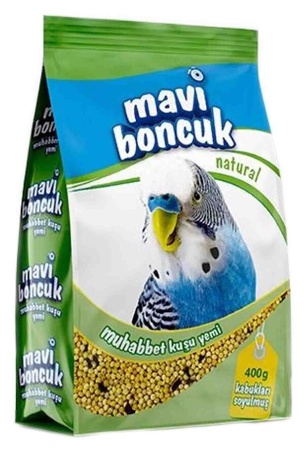 Mavi Boncuk Natural Kabuksuz Muhabbet Kuşu Yemi 400gr