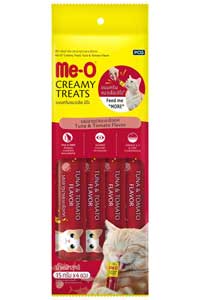 ME-O - Me-o Creamy Ton Balıklı Domatesli Krema Sıvı Kedi Ödülü 4x15gr