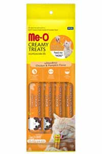 ME-O - Me-O Creamy Treats Tavuk Etli ve Kabaklı Ek Besin ve Kedi Ödülü 4x15gr
