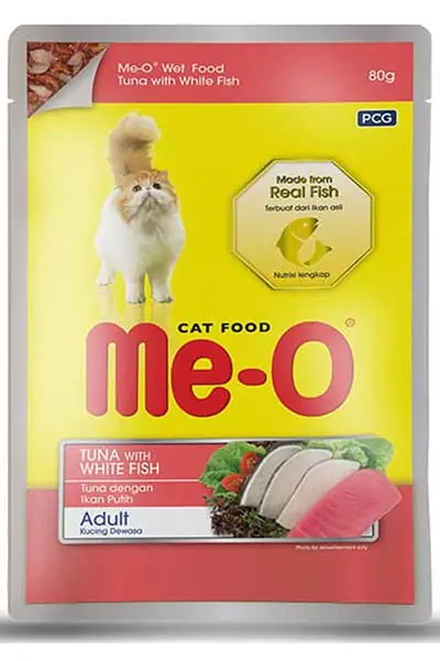 Me-O Jöleli Ton Balıklı ve Alabalıklı Yetişkin Kedi Konservesi 80gr