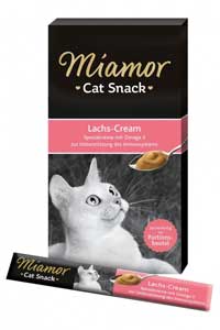 MIAMOR - Miamor Cream Somonlu Yetişkin Kedi Ödül Maması 6x15gr