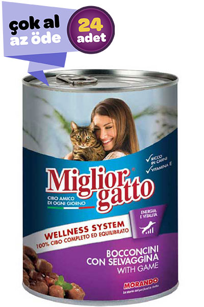 Miglior Gatto Av Hayvanlı Yetişkin Kedi Konservesi 24x405gr (24lü)