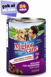 MIGLIOR GATTO - Miglior Gatto Av Hayvanlı Yetişkin Köpek Konservesi 24x405gr (24lü)