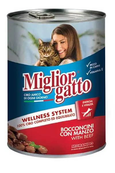 MIGLIOR GATTO - Miglior Gatto Biftekli Yetişkin Kedi Konservesi 405gr