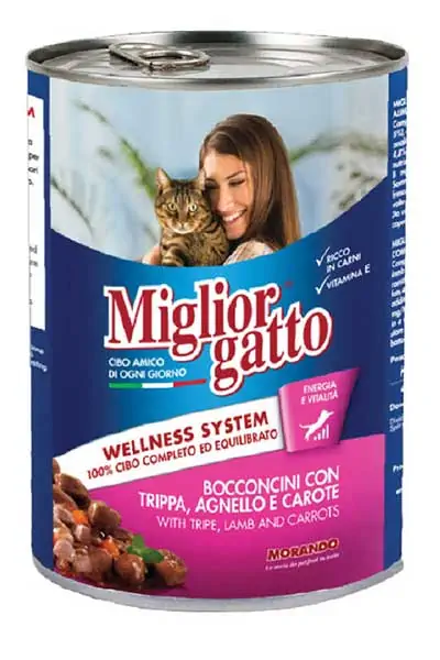 Miglior Gatto İşkembeli ve Havuçlu Yetişkin Kedi Konservesi 405gr