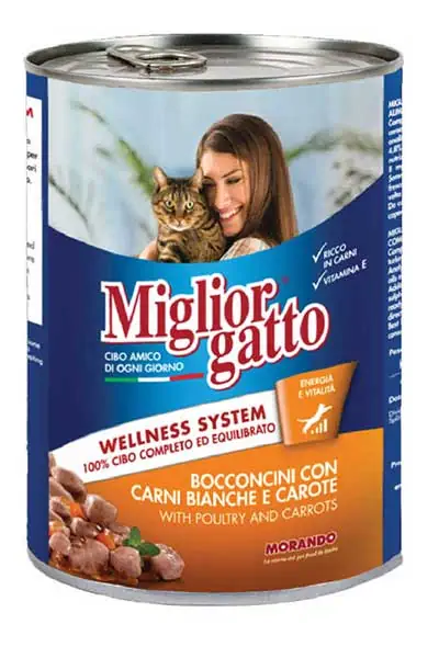 Miglior Gatto Kümes Hayvanlı ve Havuçlu Yetişkin Kedi Konservesi 405gr