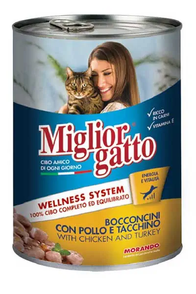 Miglior Gatto Tavuklu & Hindili Yetişkin Kedi Konservesi 405gr