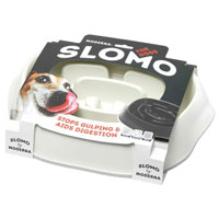 Moderna Slomo Hızlı Yeme Önleyici Köpek Mama Kabı 950ml Beyaz - Thumbnail