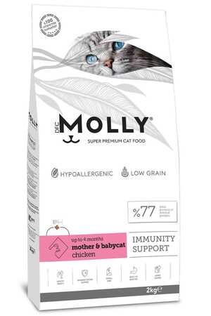 MOLLY - Molly Tavuklu Yavru&Anne Kedi Maması 2kg