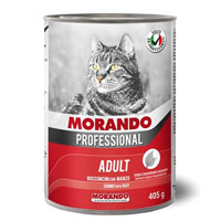 MORANDO - Morando Biftekli Yetişkin Kedi Konservesi 405gr