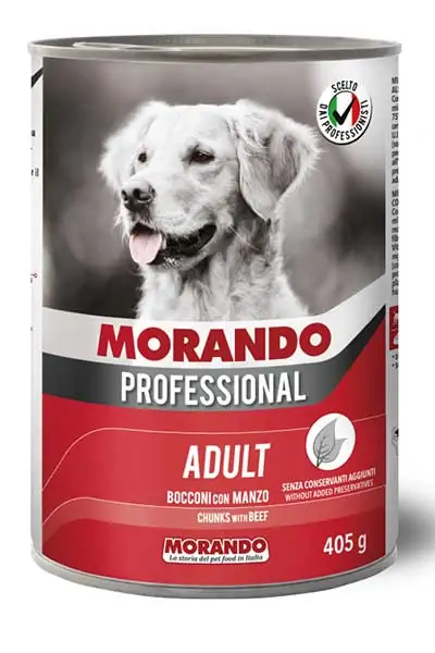 MORANDO - Morando Biftekli Yetişkin Köpek Konservesi 405gr