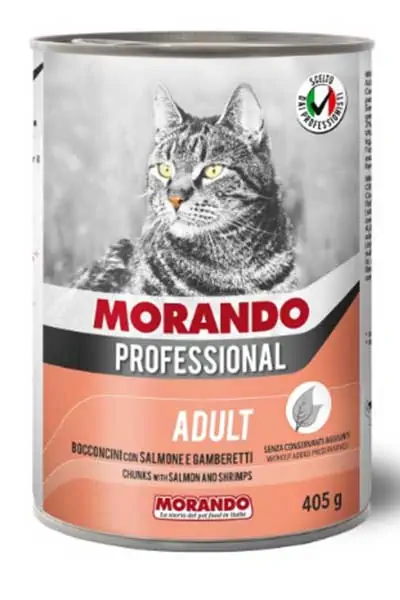 Morando Karides ve Somonlu Yetişkin Kedi Konservesi 405gr